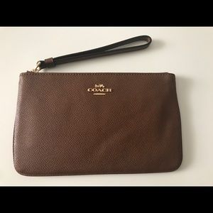 Coach large zipper wristlet